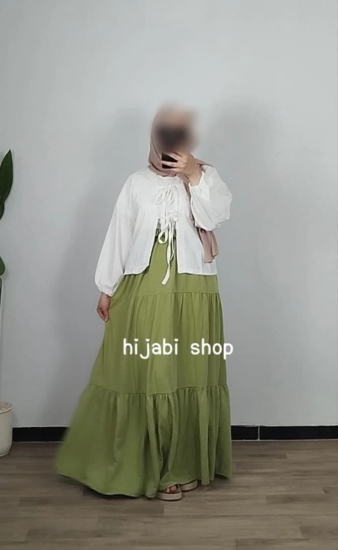 Jupe maxi skirt with gilet - Image 5