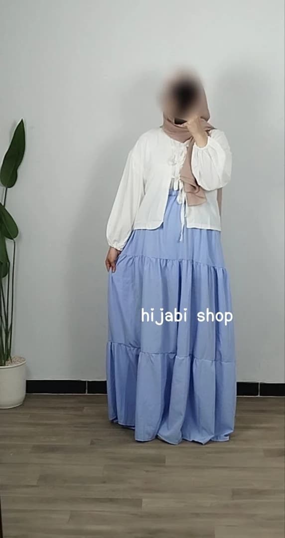 Jupe maxi skirt with gilet - Image 6